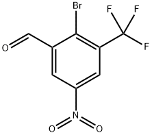 2-bromo-5-nitro-3-(trifluoromethyl)benzaldehyde 结构式