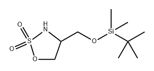 4-(((叔丁基二甲基甲硅烷基)氧基)甲基)-1,2,3-噁噻唑烷2,2-二氧化物 结构式
