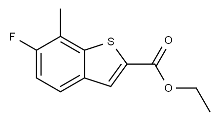 6-氟-7-甲基苯并[B]噻吩-2-甲酸乙酯 结构式
