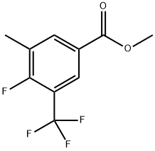 Methyl 4-fluoro-3-methyl-5-(trifluoromethyl)benzoate 结构式