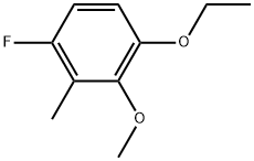 1-Ethoxy-4-fluoro-2-methoxy-3-methylbenzene 结构式