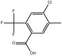4-Chloro-5-methyl-2-(trifluoromethyl)benzoic acid 结构式