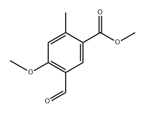 methyl 5-formyl-4-methoxy-2-methylbenzoate 结构式