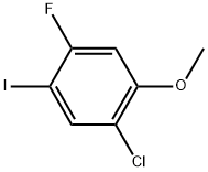 1-Chloro-4-fluoro-5-iodo-2-methoxybenzene 结构式