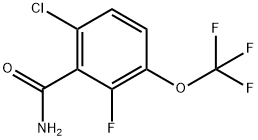 6-Chloro-2-fluoro-3-(trifluoromethoxy)benzamide 结构式