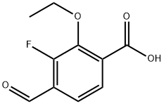 2-ethoxy-3-fluoro-4-formylbenzoic acid 结构式