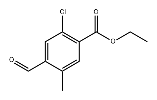 Ethyl 2-chloro-4-formyl-5-methylbenzoate 结构式