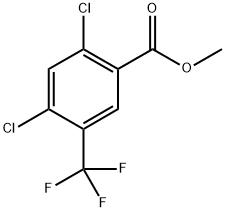 methyl 2,4-dichloro-5-(trifluoromethyl)benzoate 结构式