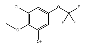 3-chloro-2-methoxy-5-(trifluoromethoxy)phenol 结构式