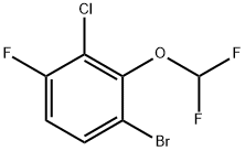 1-bromo-3-chloro-2-(difluoromethoxy)-4-fluorobenzene 结构式