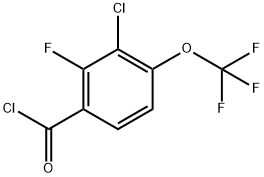 3-Chloro-2-fluoro-4-(trifluoromethoxy)benzoyl chloride 结构式