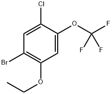 1-bromo-5-chloro-2-ethoxy-4-(trifluoromethoxy)benzene 结构式