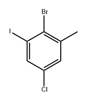 2-Bromo-5-chloro-1-iodo-3-methylbenzene 结构式