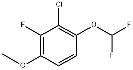 2-chloro-1-(difluoromethoxy)-3-fluoro-4-methoxybenzene 结构式