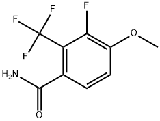 3-Fluoro-4-methoxy-2-(trifluoromethyl)benzamide 结构式