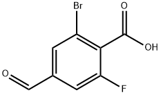 2-溴-6-氟-4-甲酰基苯甲酸 结构式