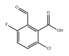 6-氯-3-氟-2-甲酰基苯甲酸 结构式
