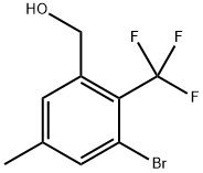 (3-bromo-5-methyl-2-(trifluoromethyl)phenyl)methanol 结构式
