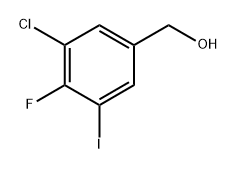 (3-氯-4-氟-5-碘苯基)甲醇 结构式