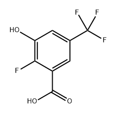 2-Fluoro-3-hydroxy-5-(trifluoromethyl)benzoic acid 结构式