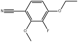 4-Ethoxy-3-fluoro-2-methoxybenzonitrile 结构式