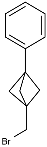 1-Bromomethyl-3-phenyl-bicyclo[1.1.1]pentane 结构式