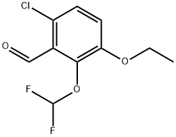 6-Chloro-2-(difluoromethoxy)-3-ethoxybenzaldehyde 结构式