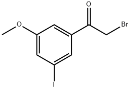 2-Bromo-1-(3-iodo-5-methoxyphenyl)ethanone 结构式