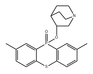 2,8-Dimethyl-10-[(quinuclidin-3-yl)oxy]-10H-phenothiaphosphine 10-oxide 结构式