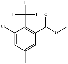 Methyl 3-chloro-5-methyl-2-(trifluoromethyl)benzoate 结构式