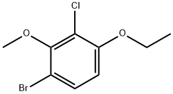 1-Bromo-3-chloro-4-ethoxy-2-methoxybenzene 结构式