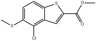 Methyl 4-chloro-5-(methylthio)benzo[b]thiophene-2-carboxylate 结构式