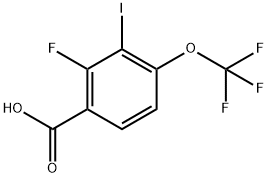 2-Fluoro-3-iodo-4-(trifluoromethoxy)benzoic acid 结构式