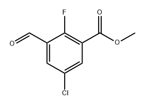 Methyl 5-chloro-2-fluoro-3-formylbenzoate 结构式