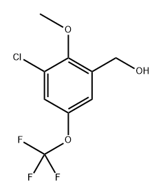 (3-chloro-2-methoxy-5-(trifluoromethoxy)phenyl)methanol 结构式