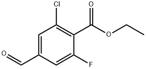 Ethyl 2-chloro-6-fluoro-4-formylbenzoate 结构式