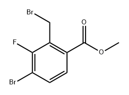 4-溴-2-(溴甲基)-3-氟苯甲酸甲酯 结构式