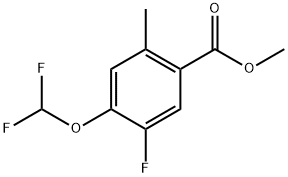 Methyl 4-(difluoromethoxy)-5-fluoro-2-methylbenzoate 结构式