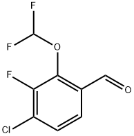 4-chloro-2-(difluoromethoxy)-3-fluorobenzaldehyde 结构式
