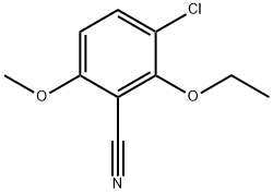 3-Chloro-2-ethoxy-6-methoxybenzonitrile 结构式