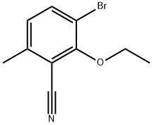 3-Bromo-2-ethoxy-6-methylbenzonitrile 结构式