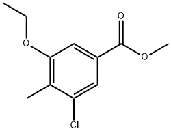 Methyl 3-chloro-5-ethoxy-4-methylbenzoate 结构式