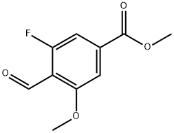 3-氟-4-甲酰基-5-甲氧基苯甲酸甲酯 结构式