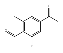 4-Acetyl-2-fluoro-6-methylbenzaldehyde 结构式