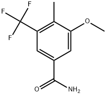 3-Methoxy-4-methyl-5-(trifluoromethyl)benzamide 结构式