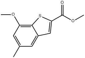 Methyl 7-methoxy-5-methylbenzo[b]thiophene-2-carboxylate 结构式