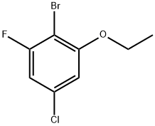 2-Bromo-5-chloro-1-ethoxy-3-fluorobenzene 结构式