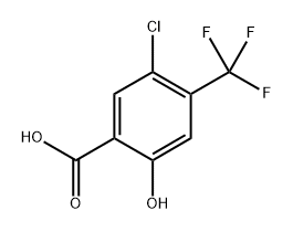 5-氯-2-羟基-4-(三氟甲基)苯甲酸 结构式