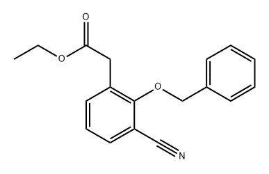 4-苄氧基-(2-氰基)-苯乙酸甲酯 结构式