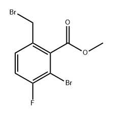 methyl 2-bromo-6-(bromomethyl)-3-fluorobenzoate 结构式
